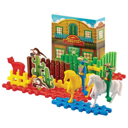 Set constructii vafe 16 piese Wild West