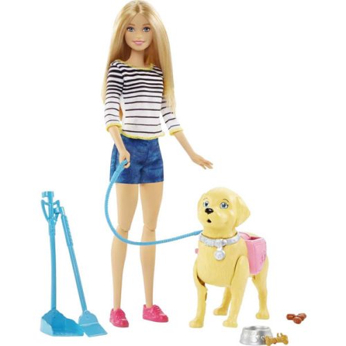 Papusa Barbie cu animal de companie si accesorii, DWJ68, 29cm