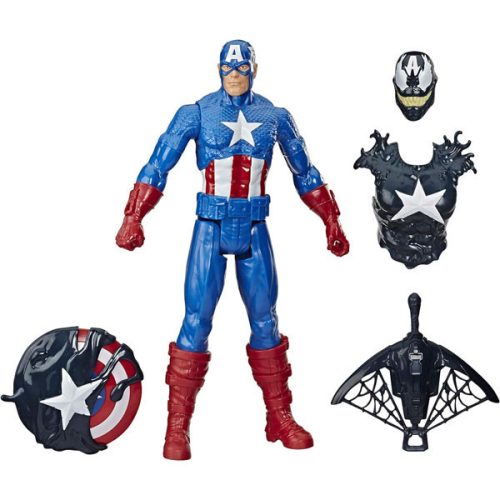 Figurina Titan Hero Spider-Man Maximum Venom - Captain America, 30 cm, E8683
