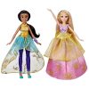 Set papusi Disney Princess, Jasmine si Rapunzel cu garderoba, F5066