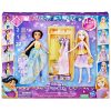 Set papusi Disney Princess, Jasmine si Rapunzel cu garderoba, F5066