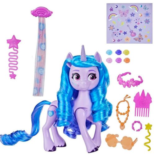 Figurina My Little Pony, Izzy Moonbow, Style of The Day cu 16 accesorii