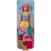 Papusa Barbie, Dreamtopia, sirena cu par roz, GGC09