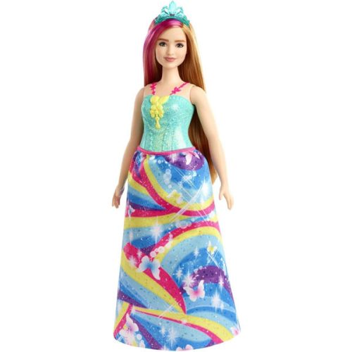 Papusa Barbie Dreamtopia - Printesa cu coronita albastra, GJK16, 29cm