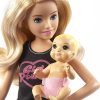 Papusa Barbie Skipper First Jobs - Babysitter, blonda, cu bebelus, GRP13