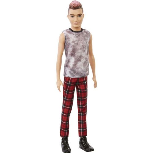 Papusa Barbie Fashionistas - Ken cu tinuta punk, GVY29, 29 cm
