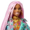 Papusa Barbie Extra Style cu codite roz impletite