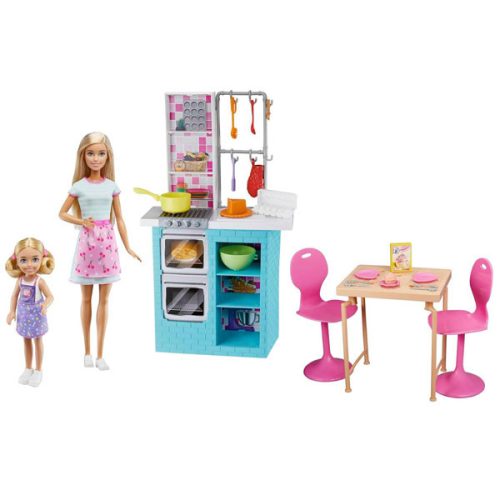 Set de joaca Barbie, Bucatarie surorilor Barbie si Chelsea