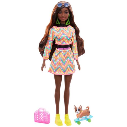 Papusa Barbie Color Reveal - Papusa surpriza, negresa, 25 accesorii, HCD27, 29cm