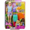 Papusa Barbie Malibu - Barbie la camping cu catelusa, 14 accesorii