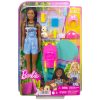 Set de joaca Barbie Camping - Barbie Brooklyn, 12 accesorii, HDF74