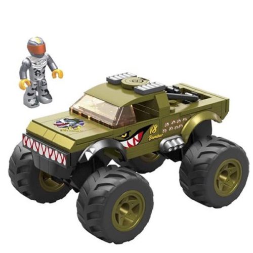 Set contructie Mega, Hot Wheels V8 Bomber Monster Truck, 86 piese