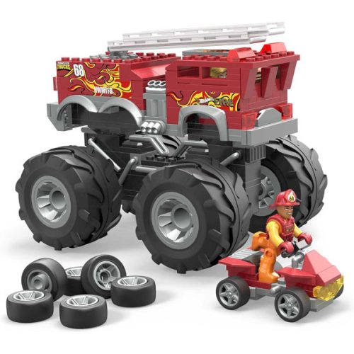 Set de constructie Mega Hot Wheels HW 5-Alarm Monster Truck, 284 piese