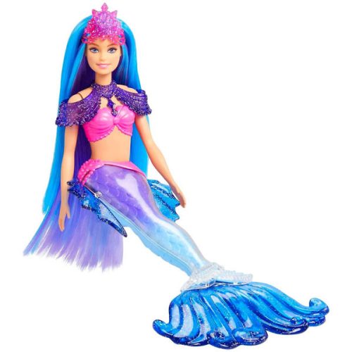 Papusa Barbie, sirena Malibu - Mermaid Power cu accesorii, HHG52, 29cm