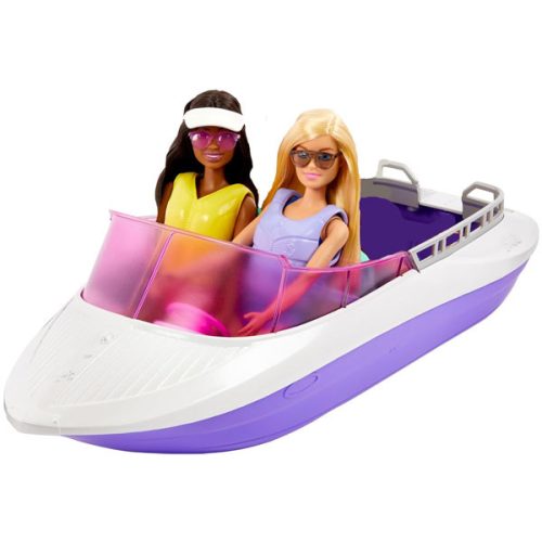 Set de joaca Barbie Mermaid Power, Barca cu 2 papusi