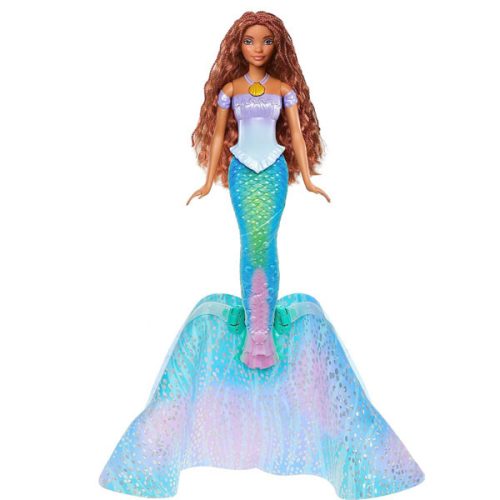 Papusa de moda Disney, Mica Sirena Ariel 2 in 1 care transforma