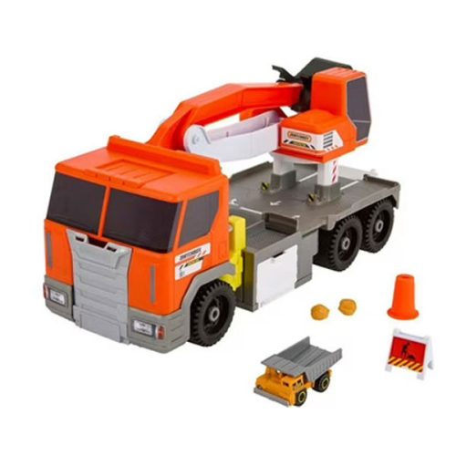 Set de joaca Matchbox Action Drivers, Camion Transforming Excavator cu mini masinuta